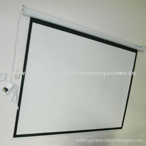 92-inch 4:3 Matte White Motorized Projection Screen with AOK Remote Controller, Hot-sell